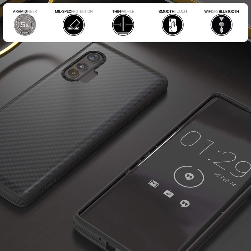 Evutec Compatible with Motorola Edge+ Case, Aramid Fiber Cases Cover for Moto Edge+ï¼ˆBlackï¼‰ - Image 2